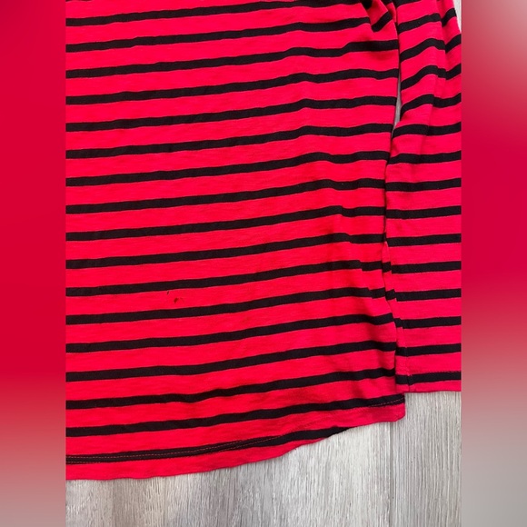 Splendid Red And Black Striped Long Sleeve Tee - Picture 4 of 4